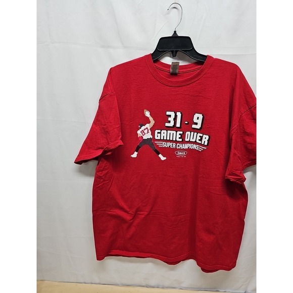 Gildan Red Super Bowl Lv 55 Kansas Chiefs T-Shirt Tampa Bay Buccaneers Smack 2xl - Picture 3 of 13